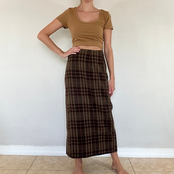 Vintage (S) 90s Plaid Pattern Skirt - Women’s Vin… - image 1
