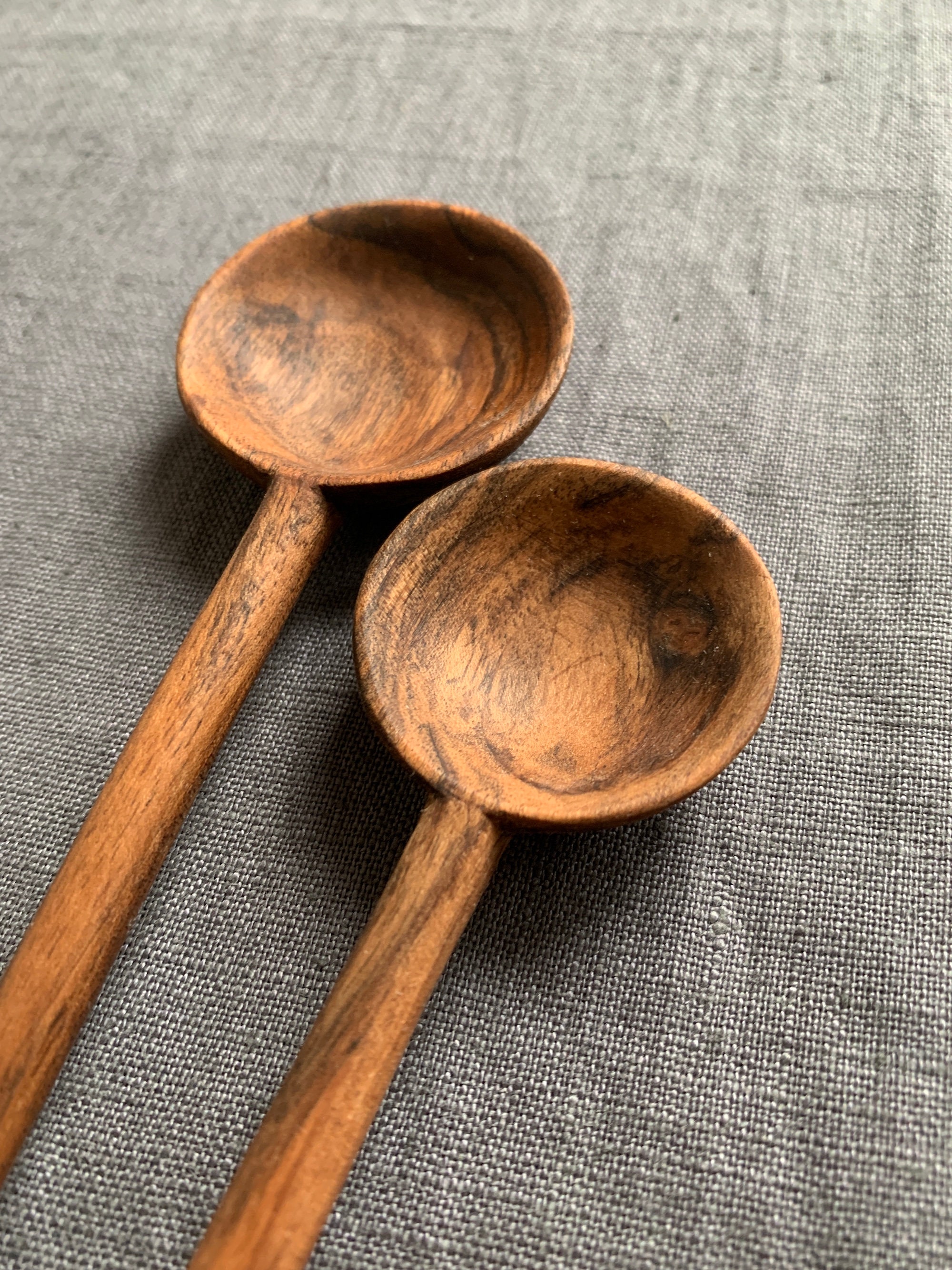 Dark Walnut Wood Coffee Spoon Etsy