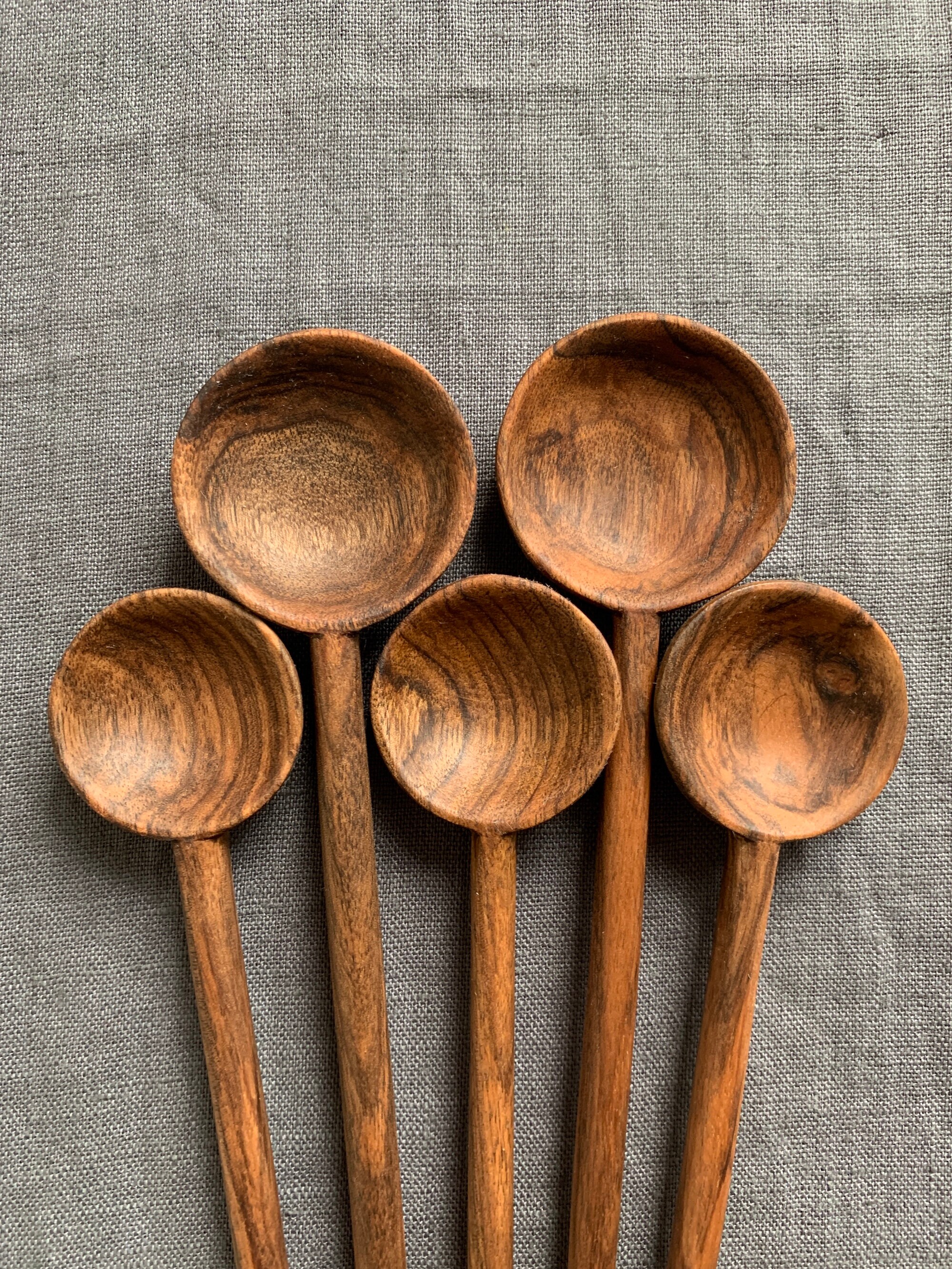 Dark Walnut Wood Coffee Spoon Etsy