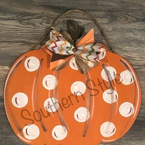 Pumpkin, Weathered, Farmhouse, Vintage, Decor, Fall Decor, Fall Door Hanger