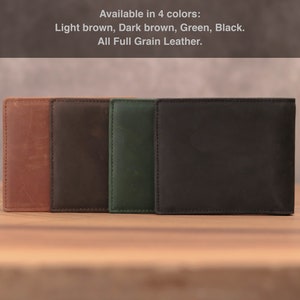 Puede incluir: Cuatro carteras de cuero en marr&oacute;n claro, marr&oacute;n oscuro, verde y negro. Disponible en 4 colores: Marr&oacute;n claro, Marr&oacute;n oscuro, Verde, Negro. Todo cuero de grano completo.