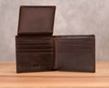 Full Grain Leather Bifold Men's Wallet ID window, Personalized Initials Engraving, Fathers day gift, Dad's Gift, Husband Anniversary gift product logo