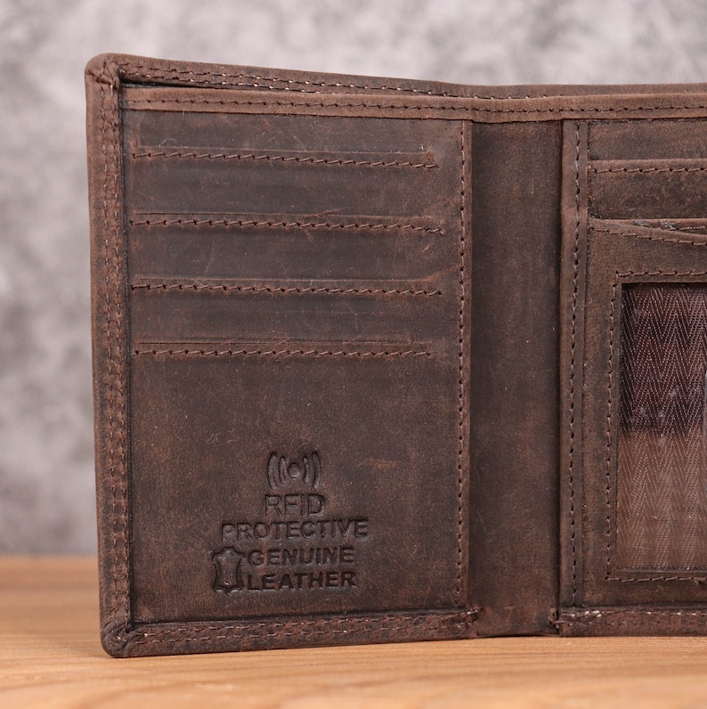 Trifold Wallet Small Classic Grain (Black)