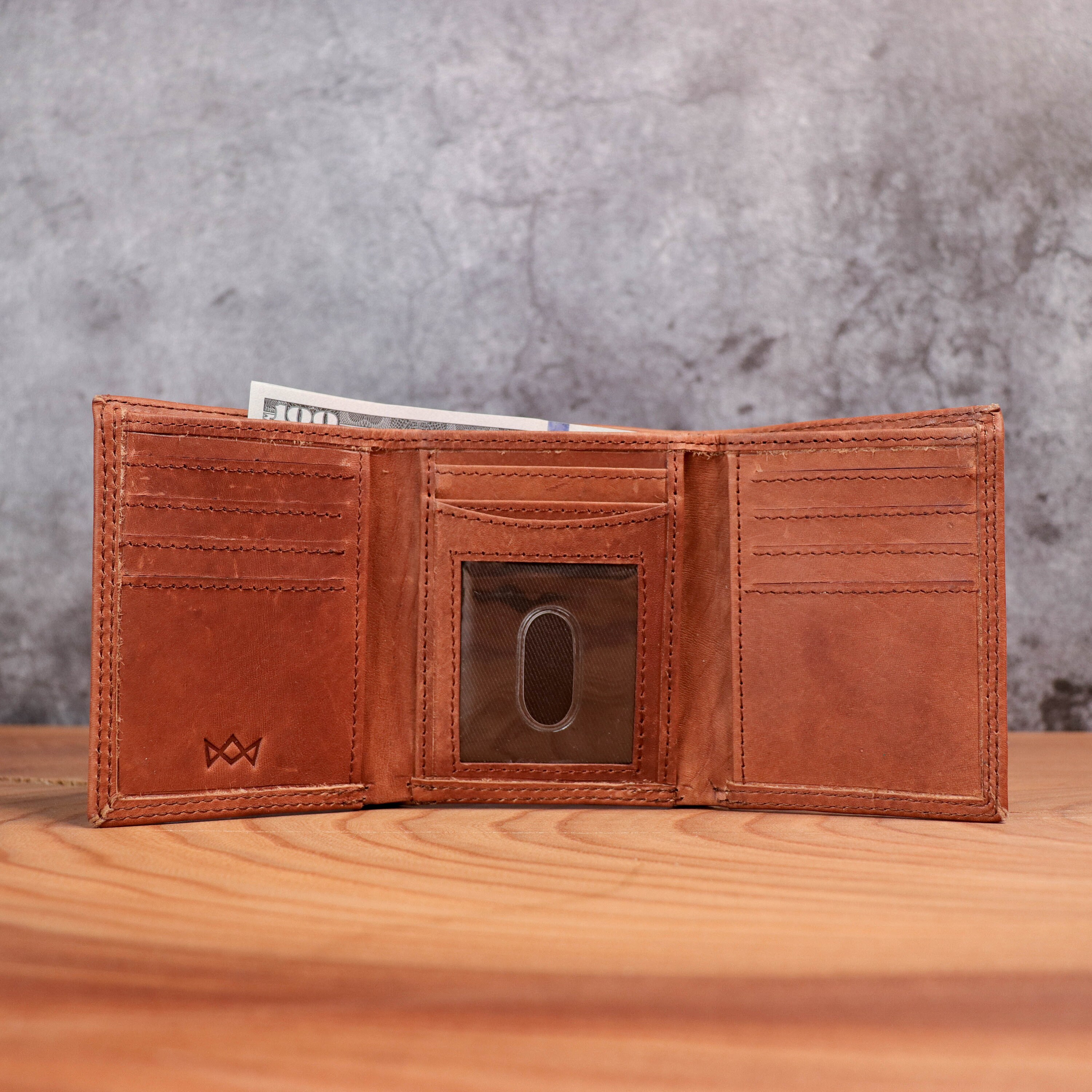 Full Grain Leather Trifold Men's Wallet RFID Etsy Canada