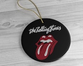 Rolling Stones Christmas Ornament, Vintage Rolling Stones Tree Ornament