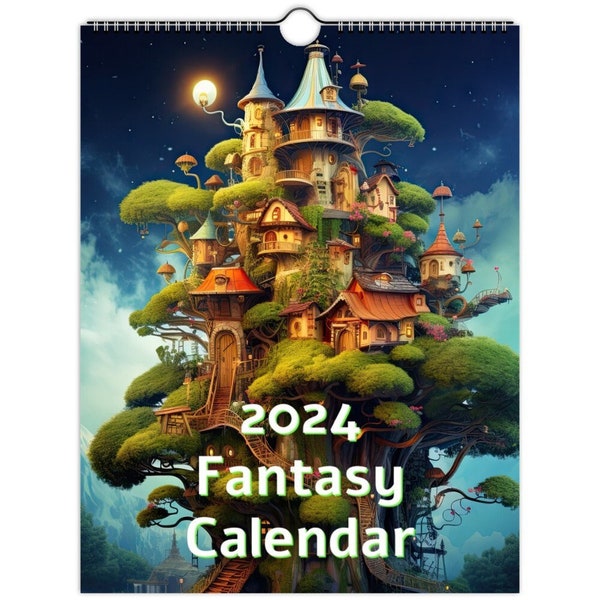 2024 Fantasy Wall Calendar Etsy