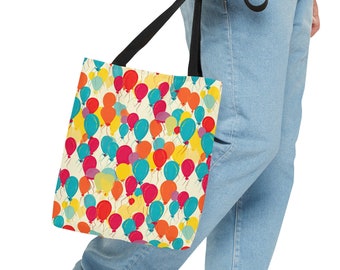 Colorful Balloons Pattern Tote Bag (AOP)