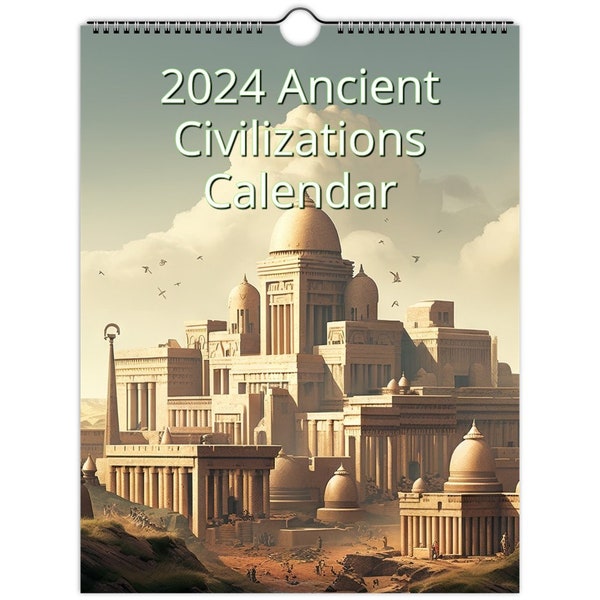 Calendrier mural des civilisations anciennes 2024