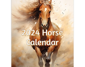 2024 Horse Wall Calendar