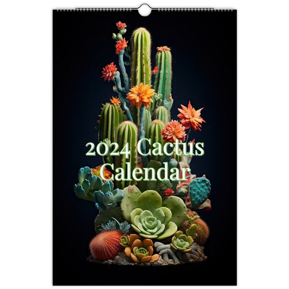 2024 Cactus Wall Calendar, Cacti, Desert Southwest Flora - Etsy