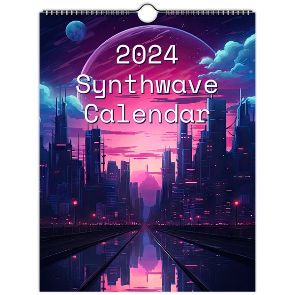 2024 Synthwave Wall Calendar