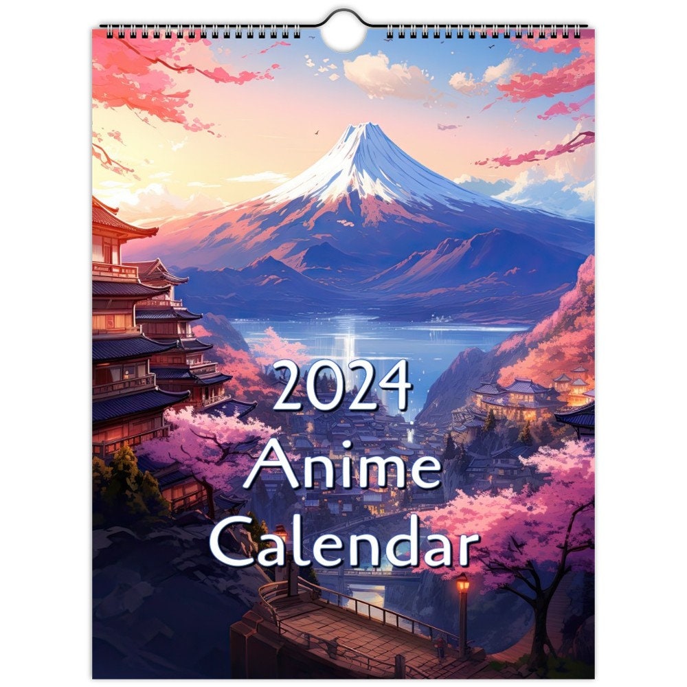Anime calendário 2023-2024 homem motosserra calendário de mesa pochita  makima power cartoon impressão produtos calendários