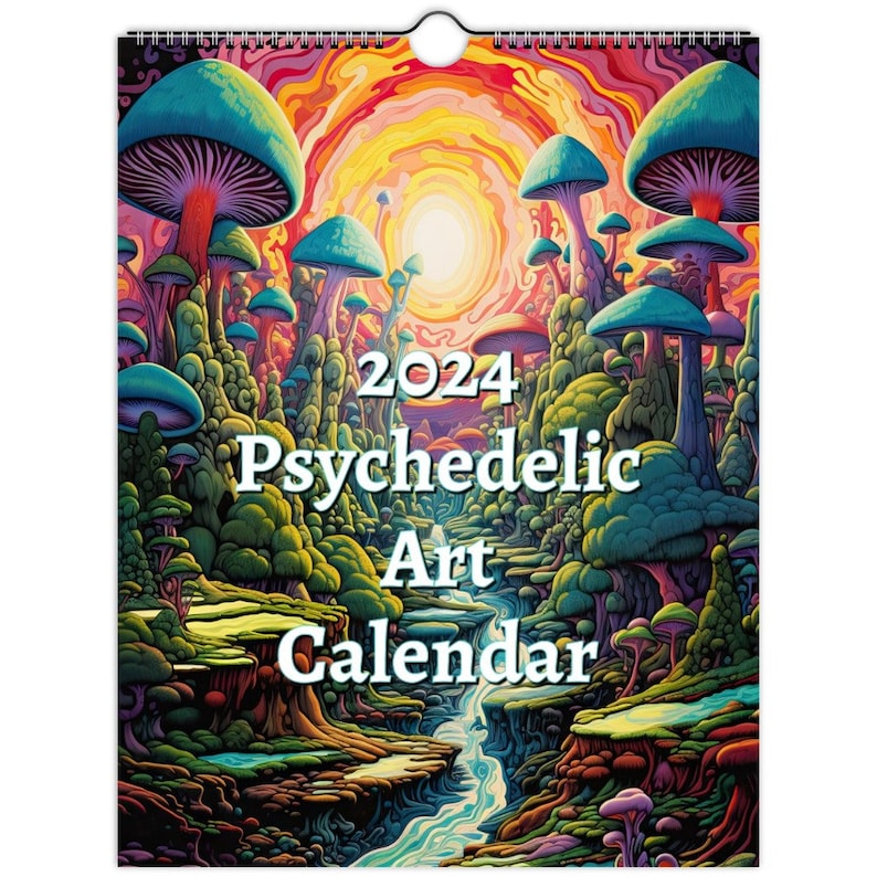 2024 Psychedelic Art Wall Calendar Etsy