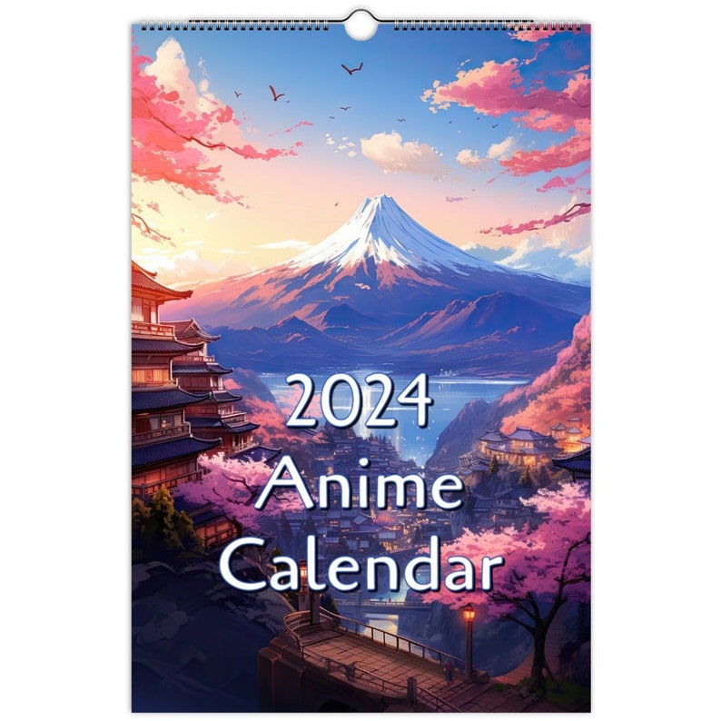 2024 Anime Wall Calendar Etsy