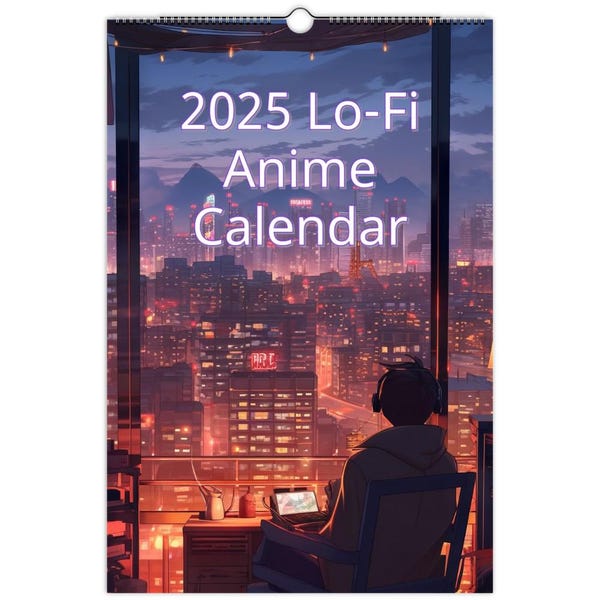 2025 Anime Wall Calendar Etsy