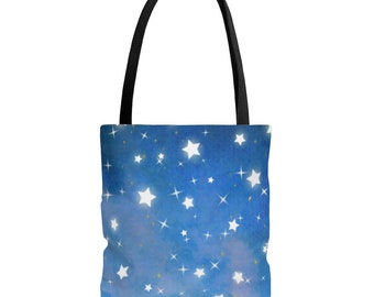 Stars on Blue Sky Tote Bag