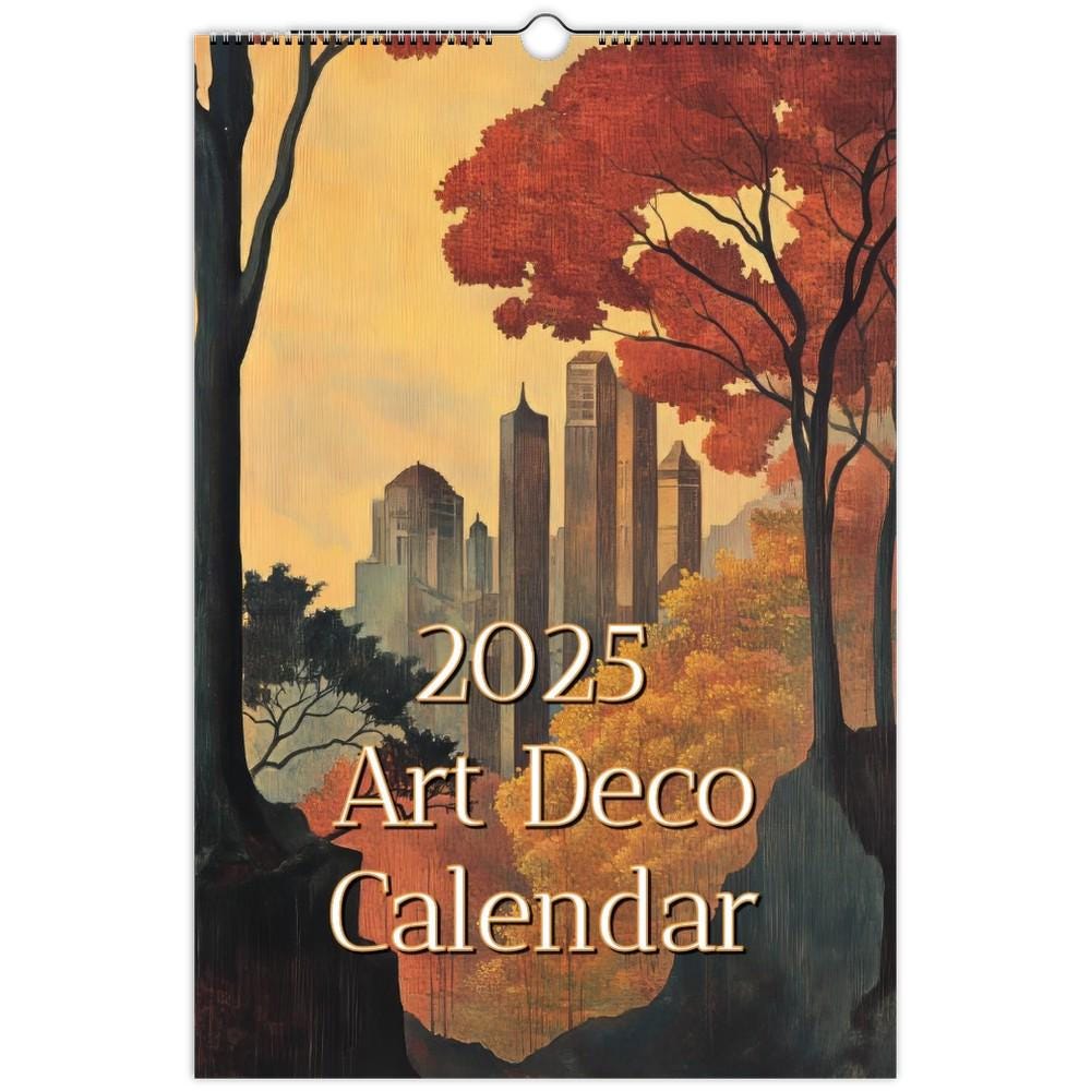 2025 Art Deco Wall Calendar - Etsy 2025-art-deco-wall-calendar-etsy