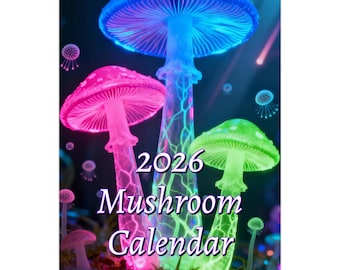 2026 Mushroom Wall Calendar