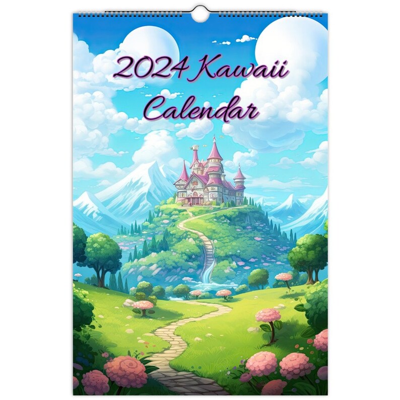 2024 Kawaii Wall Calendar Etsy