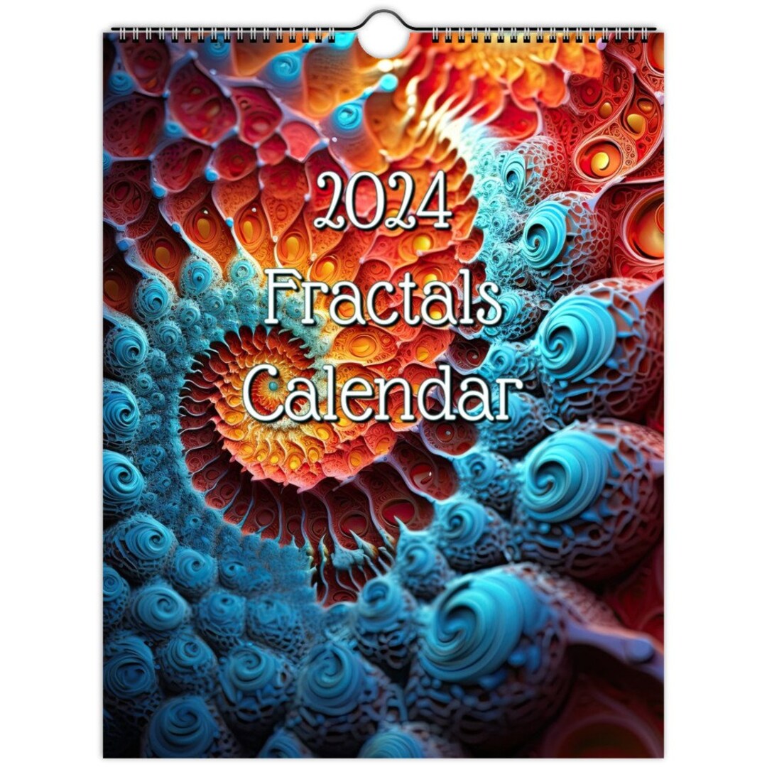2024 Fractals Wall Calendar Etsy