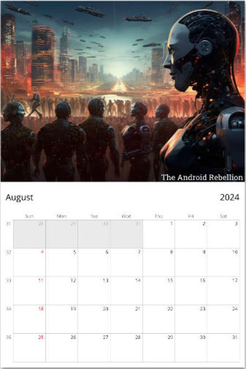 2024 Scifi Calendar, Science Fiction, Scifi Etsy