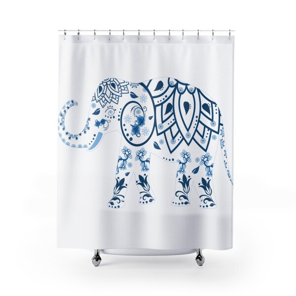 Elephant Shower Curtain Etsy
