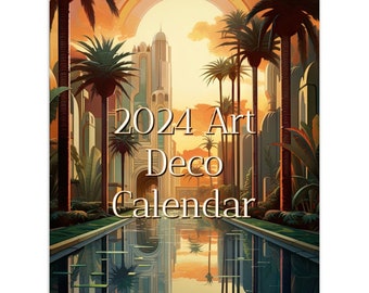 2024 Art Deco Wall calendar