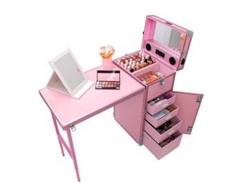 Portable Table Foldable Table Trolley Permanent Jewelry Table Trolley Nails Table Make up Trolley Make up Table Nails Trolley