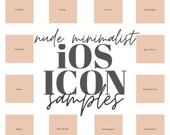 Neutral Minimalist iOS 16 App Icons, 47 Different Apps, Typography, Simple, iOS 15 16 iPhone iPad Home Page, Simplistic, Tan