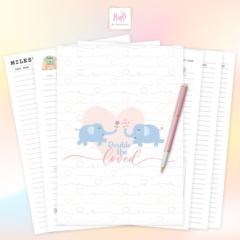 Baby Log Book for Twins Infant Daily Report for Newborns Etsy