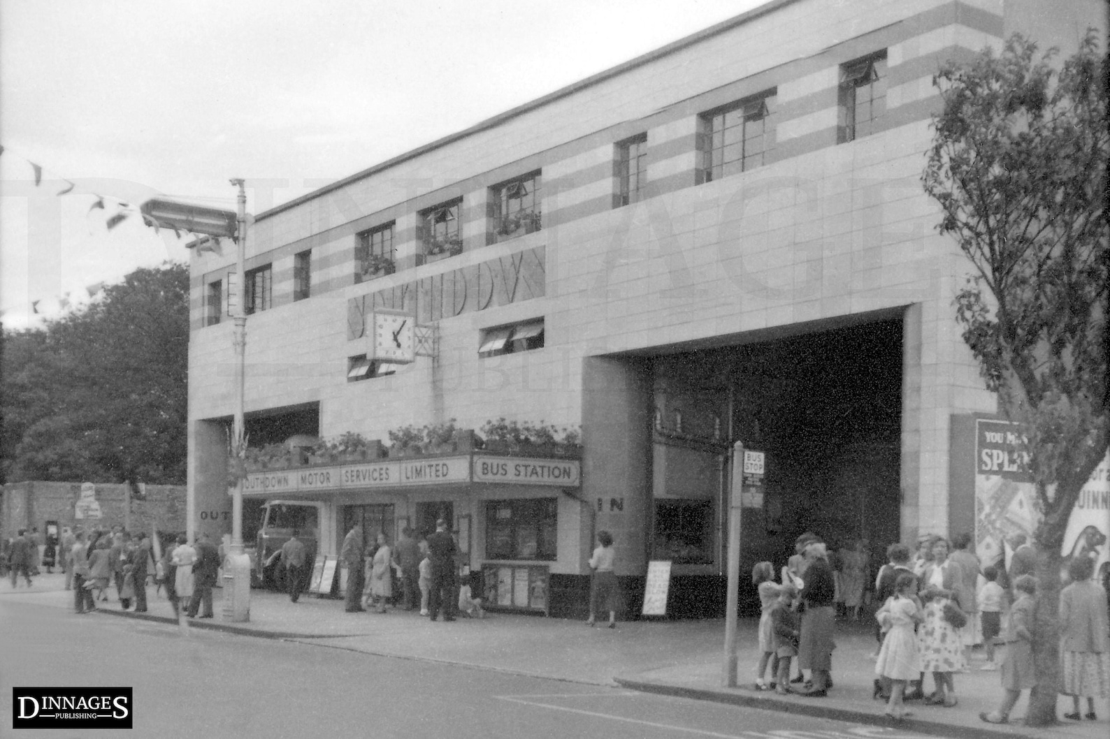 HB002 Bognor Bus Station Circa 1960 Southdown Bus Depot 300gsm 7x5