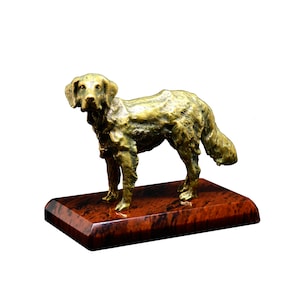 Handmade Handcrafted Solid Heavy Bronze Figurine Sculpture of LABRADOR Retriever Hunting Dog