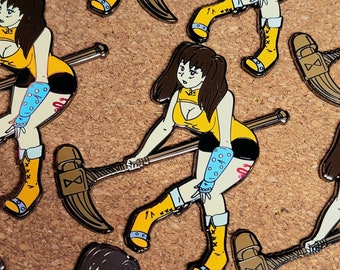 Hammer Maiden Enamel Pin/Vinyl Sticker by The Rising King TRK LLC