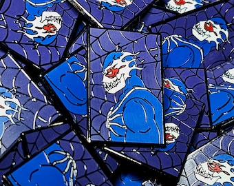 Parallel Webs: V 2099 Enamel Pin by The Rising King TRK LLC