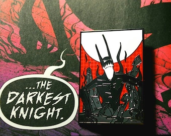 Dark Metal Icons: Demon Enamel Pin by The Rising King TRK LLC
