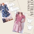 Ottilia Wrap Top and Wrap Dress Puff sleeve Digital PDF Sewing Pattern // EU 34-52 US 4-22 // Instant Download Pattern Bundle