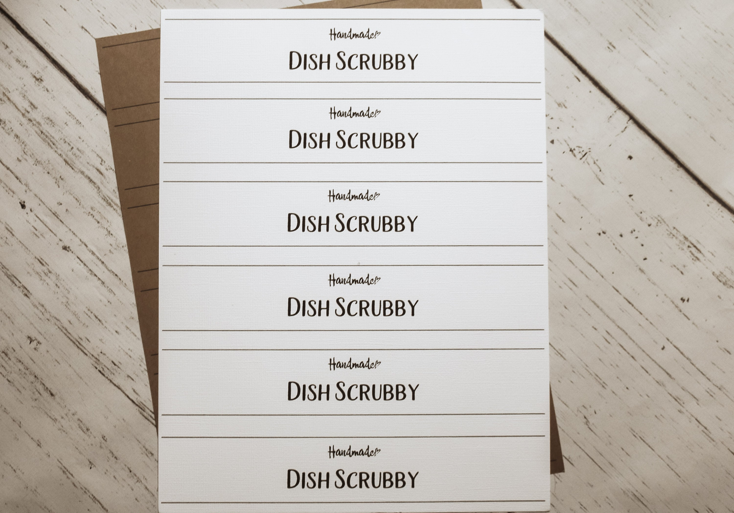 Handmade Dish Scrubby Labels: Printable Market Display (PDF Download ...
