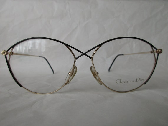 NOS   Christian Dior 2390 Eyeglasses gold black v… - image 1