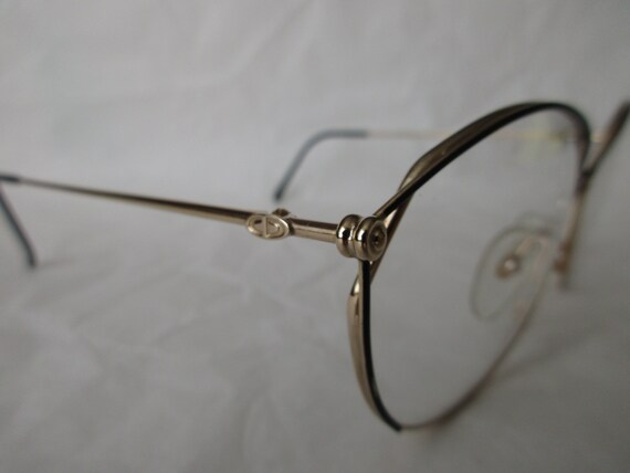 NOS   Christian Dior 2390 Eyeglasses gold black v… - image 3