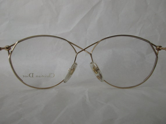 NOS   Christian Dior 2390 Eyeglasses gold black v… - image 4