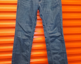 DIESEL Doozy 30 low waist straight leg Y2K stretch jeans 008DR dark blue denim embroidery