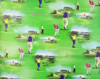 Retro Golf Gift Wrap: 2 Sheets & Tags - Wrapping Paper for Golfer Birthday or Father's Day | Present Golf Clubs