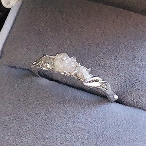 Raw diamond ring, Raw diamond engagement ring, Raw engagement ring, Raw stone engagement ring, Raw diamond ring, Uncut diamond ring