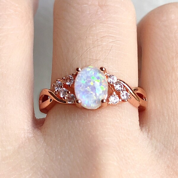 Opal Ring, Opal Engagement Ring, Engagement Ring, Ring for women,  Raw Stone Engagement Ring,Raw Opal engagement ring, Opal Jewelry