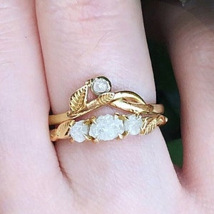 Raw Diamond Ring, Raw Diamond Engagement Ring, Wedding Ring, Raw Stone Ring, Alternative Engagement Ring, Rough Diamond Ring, Bridal Ring