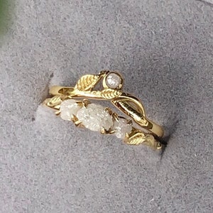 Raw Diamond Ring, Raw Diamond Engagement Ring, Wedding Ring, Raw Stone Ring, Alternative Engagement Ring, Rough Diamond Ring, Bridal Ring
