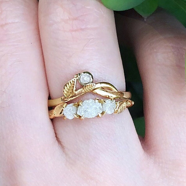 Raw Diamond Ring, Raw Diamond Engagement Ring, Wedding Ring, Raw Stone Ring, Alternative Engagement Ring, Rough Diamond Ring, Bridal Ring