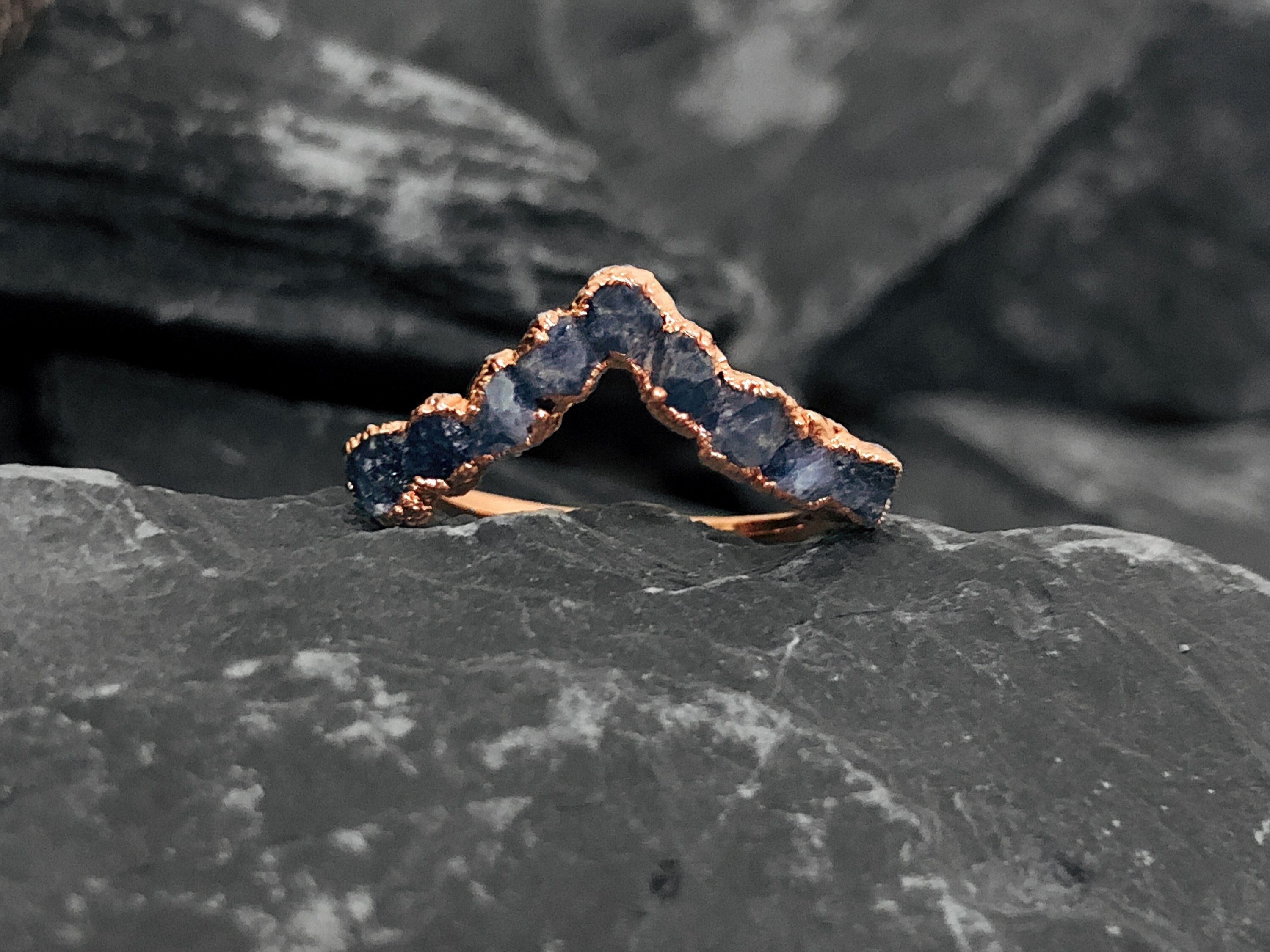 Raw Sapphire Engagement Rings Raw Stone Engagement Rings Raw Etsy