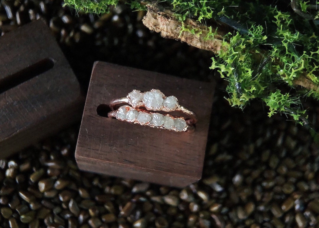 Raw Diamond Engagement Rings, Raw Diamond Wedding Ring, Raw Gemstone