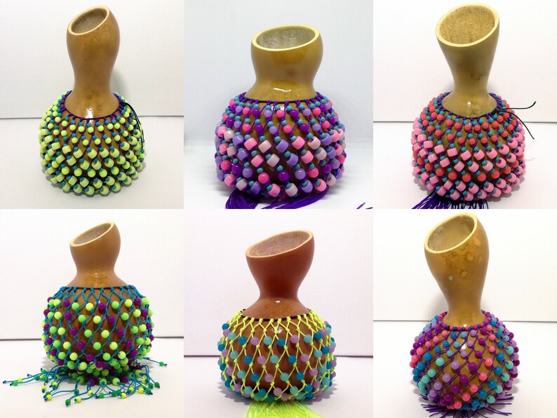 African Gourd Shaker Rattle Drum, Dried Gourd Shekere, Jabara, Tribal